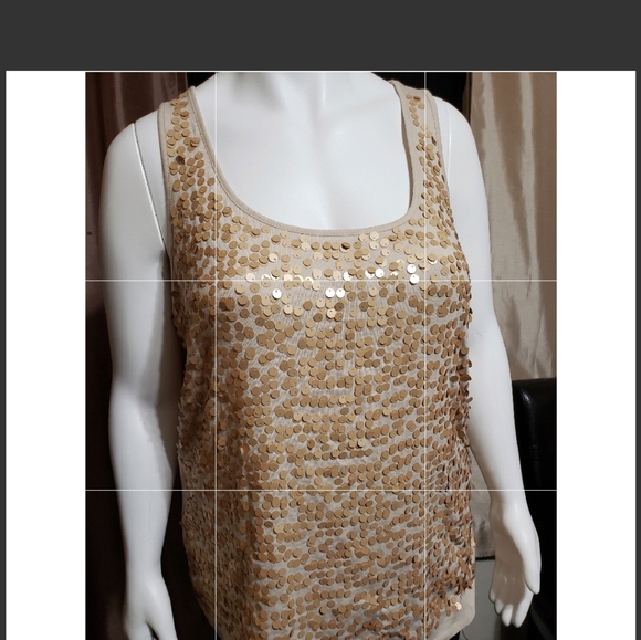Eyeshadow Tops - Eyeshadow Tank Top with Gold Sequin 2X